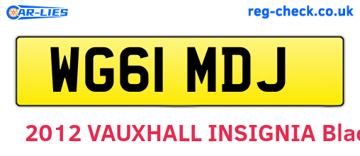 WG61MDJ are the vehicle registration plates.