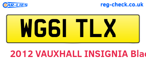 WG61TLX are the vehicle registration plates.