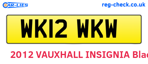 WK12WKW are the vehicle registration plates.