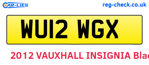 WU12WGX are the vehicle registration plates.