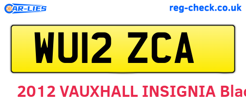 WU12ZCA are the vehicle registration plates.