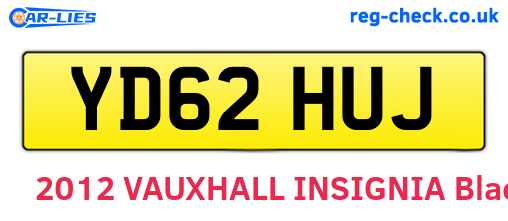 YD62HUJ are the vehicle registration plates.