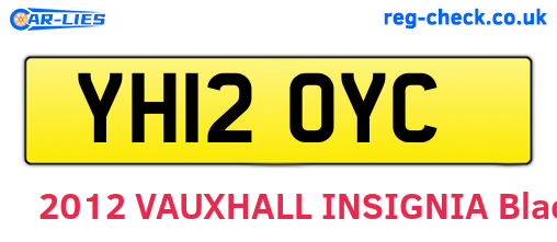 YH12OYC are the vehicle registration plates.