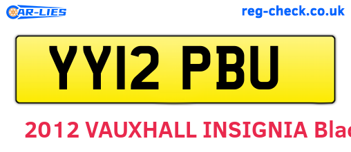YY12PBU are the vehicle registration plates.