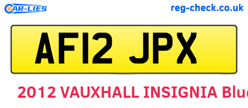 AF12JPX are the vehicle registration plates.