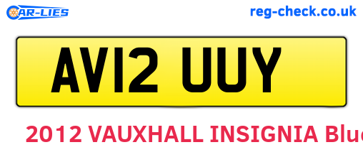 AV12UUY are the vehicle registration plates.
