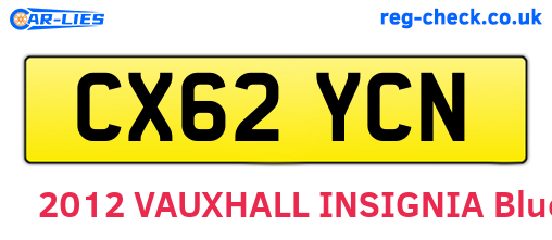 CX62YCN are the vehicle registration plates.