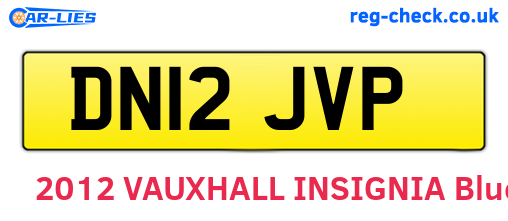 DN12JVP are the vehicle registration plates.