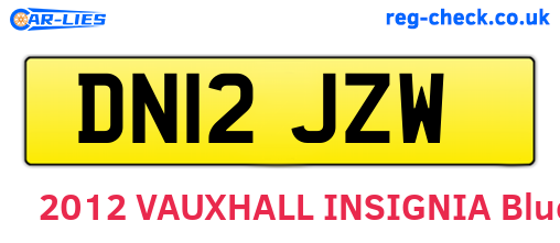 DN12JZW are the vehicle registration plates.