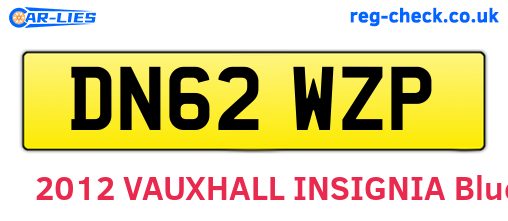 DN62WZP are the vehicle registration plates.
