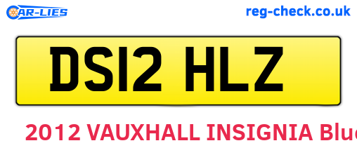 DS12HLZ are the vehicle registration plates.
