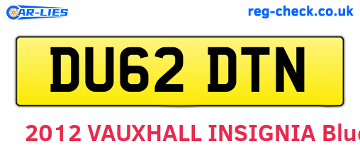 DU62DTN are the vehicle registration plates.