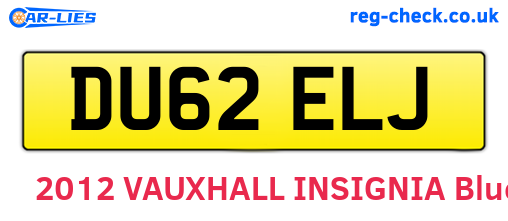 DU62ELJ are the vehicle registration plates.