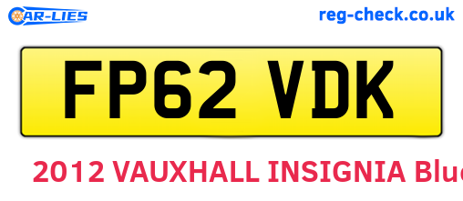 FP62VDK are the vehicle registration plates.