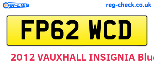 FP62WCD are the vehicle registration plates.