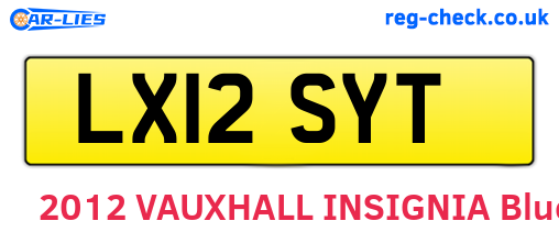 LX12SYT are the vehicle registration plates.