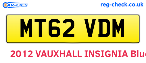 MT62VDM are the vehicle registration plates.