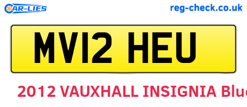 MV12HEU are the vehicle registration plates.