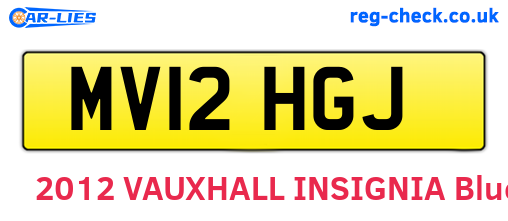 MV12HGJ are the vehicle registration plates.