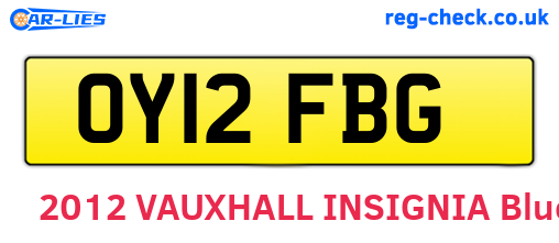 OY12FBG are the vehicle registration plates.
