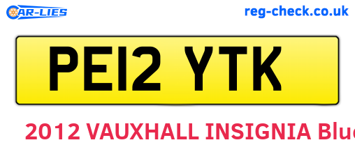 PE12YTK are the vehicle registration plates.