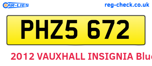 PHZ5672 are the vehicle registration plates.