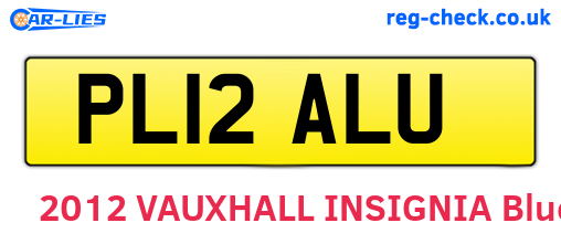PL12ALU are the vehicle registration plates.