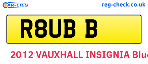 R8UBB are the vehicle registration plates.