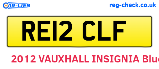 RE12CLF are the vehicle registration plates.