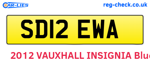 SD12EWA are the vehicle registration plates.