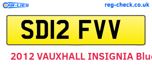 SD12FVV are the vehicle registration plates.