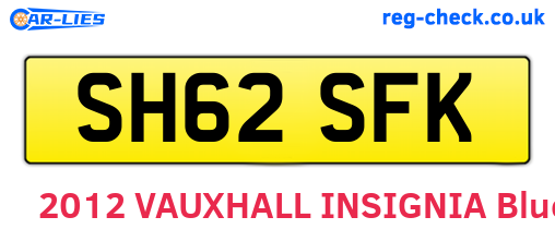 SH62SFK are the vehicle registration plates.