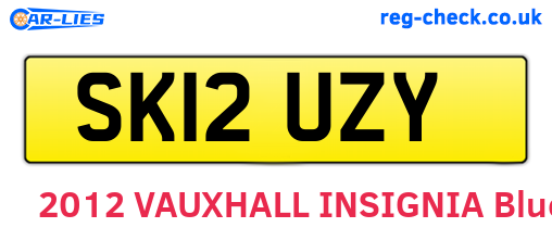 SK12UZY are the vehicle registration plates.