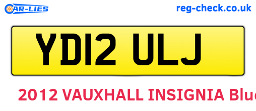 YD12ULJ are the vehicle registration plates.
