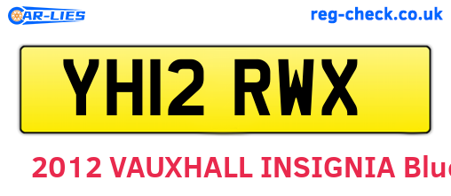 YH12RWX are the vehicle registration plates.