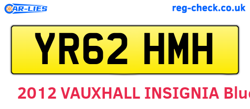 YR62HMH are the vehicle registration plates.