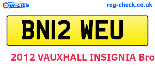 BN12WEU are the vehicle registration plates.
