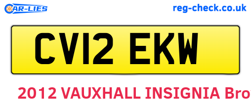 CV12EKW are the vehicle registration plates.