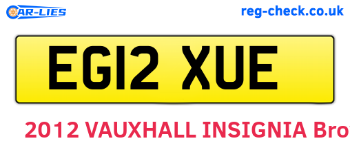 EG12XUE are the vehicle registration plates.