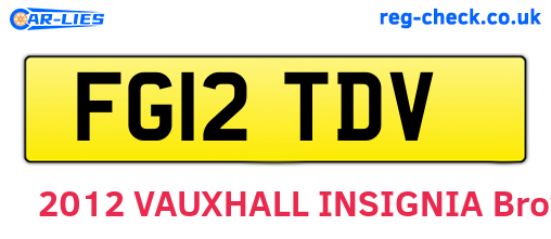 FG12TDV are the vehicle registration plates.