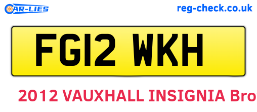 FG12WKH are the vehicle registration plates.
