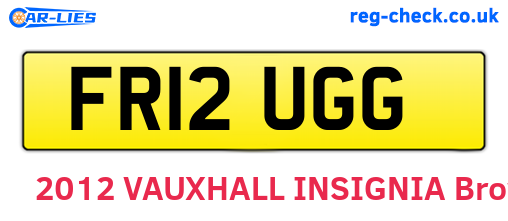 FR12UGG are the vehicle registration plates.