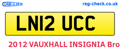 LN12UCC are the vehicle registration plates.
