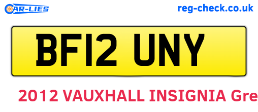 BF12UNY are the vehicle registration plates.