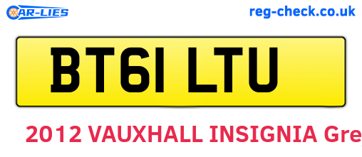 BT61LTU are the vehicle registration plates.