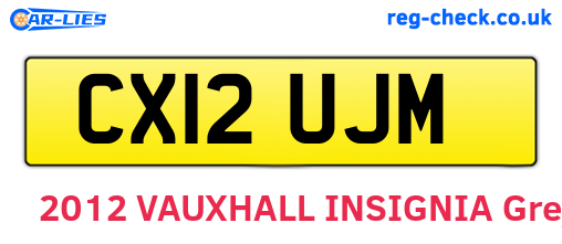 CX12UJM are the vehicle registration plates.