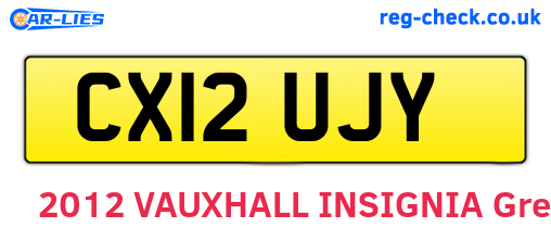 CX12UJY are the vehicle registration plates.