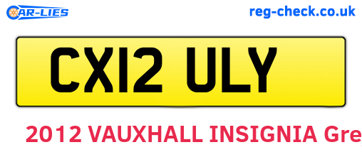 CX12ULY are the vehicle registration plates.