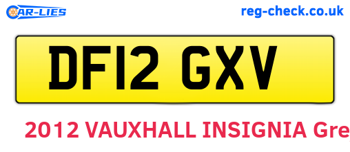 DF12GXV are the vehicle registration plates.