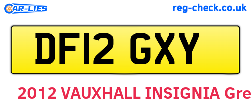 DF12GXY are the vehicle registration plates.